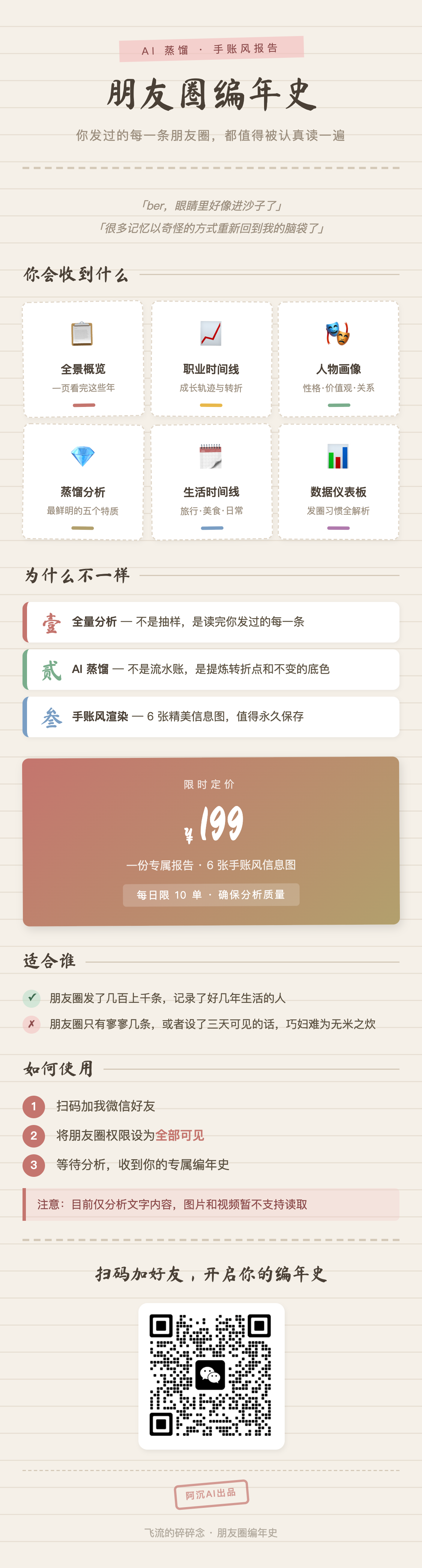 朋友圈编年史样品 · 加肥猫案例